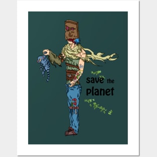 BagMan wants to save the planet Posters and Art